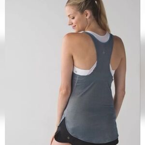 Lululemon What the Sport singlet blue posiedon gold size 6